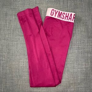 Beet red/light pink Gymshark Leggings